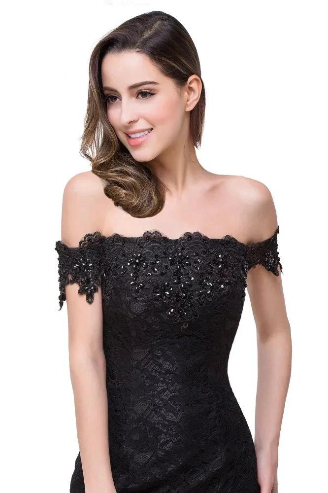 Floor-Length Mermaid Lace Off Shoulder Bridesmaid Dresses by misshow.com