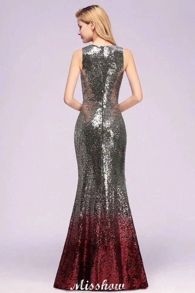 Glamorous Sleeveless Sexy Mermaid Sequins Bridesmaid Dresses by misshow.com