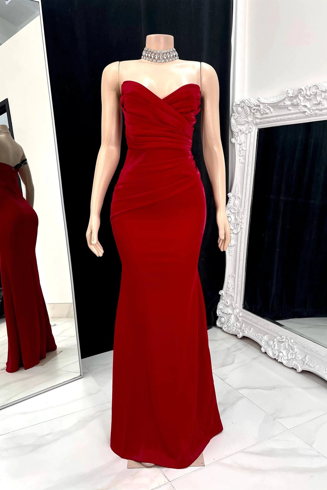 Gorgeous Long Sweetheart Ruched Sleeveless Mermaid Prom Dress by misshow.com