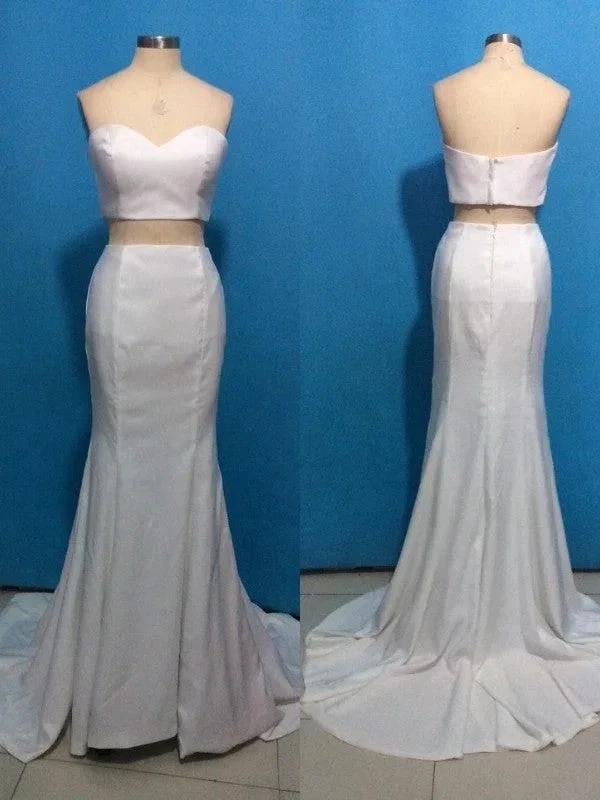 Gorgeous Mermaid Sweetheart Stretch Crepe Sleeveless Prom Dresses by misshow.com