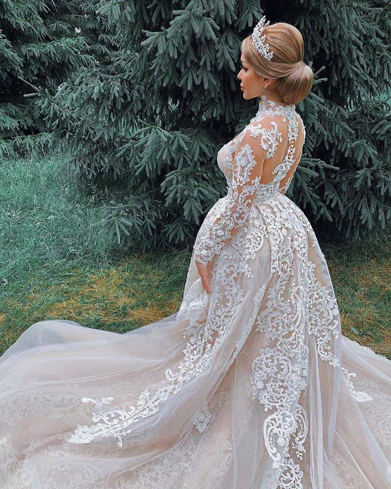 Gorgeous Sweetheart Lace Tulle Mermaid Spring Summer Wedding Dress by misshow.com