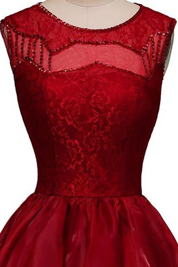 High-low Organza Beading Prom Dresses Evening Gowns Party Dresses PG303 by pgmdress