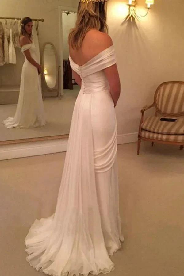 High Quality Strapless Off The Sleeves Long Wedding Dresses WD016 by pgmdress