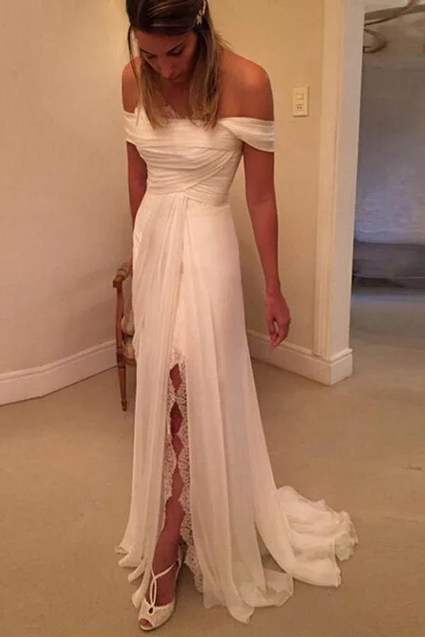 High Quality Strapless Off The Sleeves Long Wedding Dresses WD016 by pgmdress