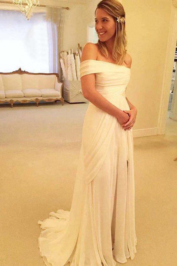 High Quality Strapless Off The Sleeves Long Wedding Dresses WD016 by pgmdress