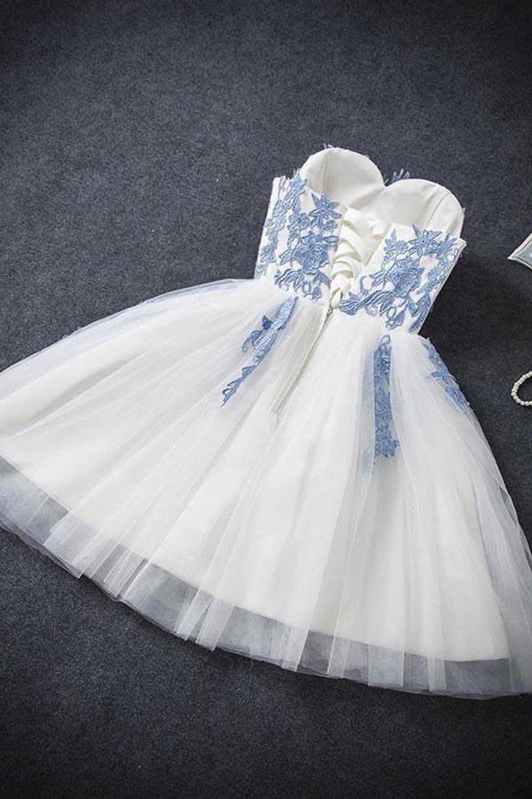 Homecoming Dress Sexy A-line Strapless Short Prom Dress Party Dress PD351 by pgmdress