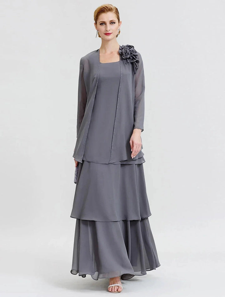A-Line/Princess Scoop Floor-Length Mother of the Bride Dresses by Dreamylily