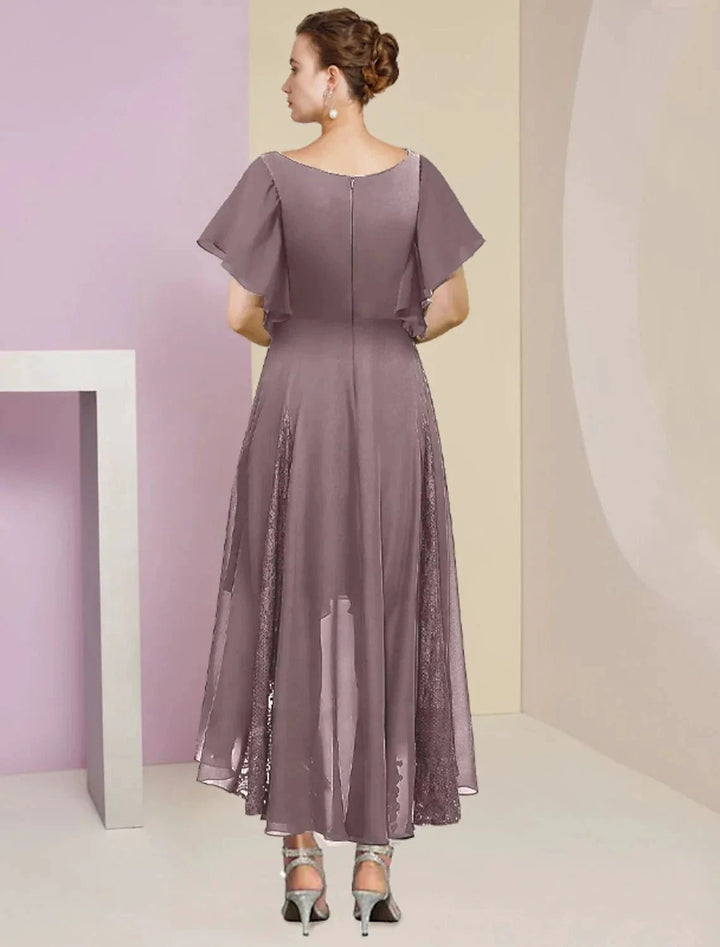A-Line/Princess V-Neck Mother of the Bride Dresses with Applique by Dreamylily