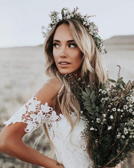 Ivory Mermaid Lace Wedding Dresses Neckline Beach Wedding Dress WD288 by pgmdress