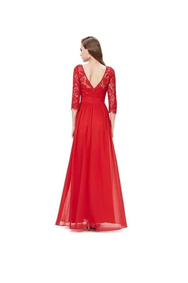Lace Long Sleeve Floor Length Evening Dress Prom Dress PG271 by pgmdress