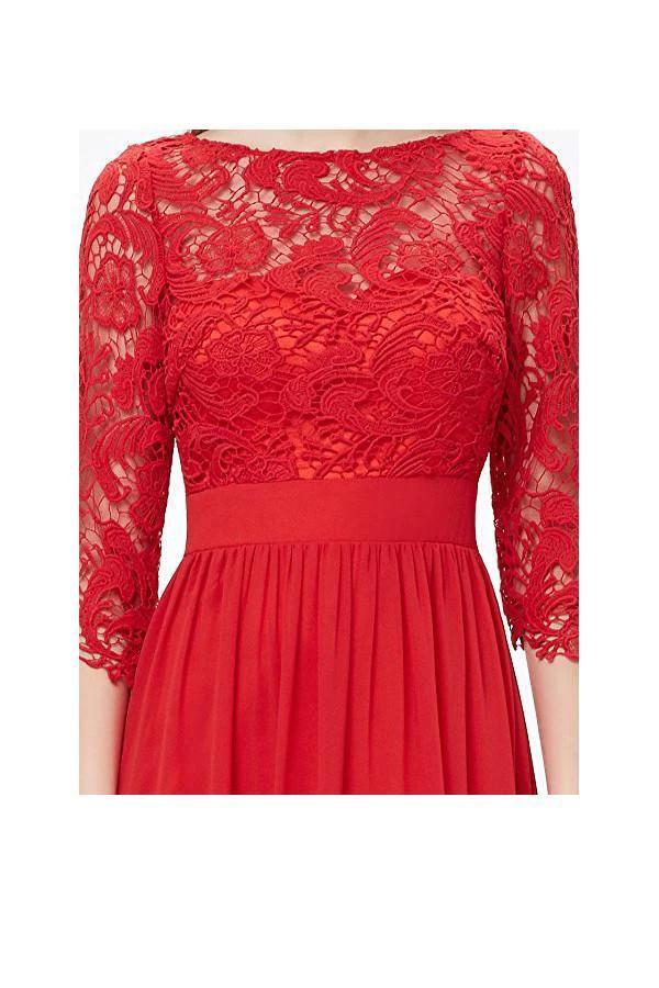 Lace Long Sleeve Floor Length Evening Dress Prom Dress PG271 by pgmdress