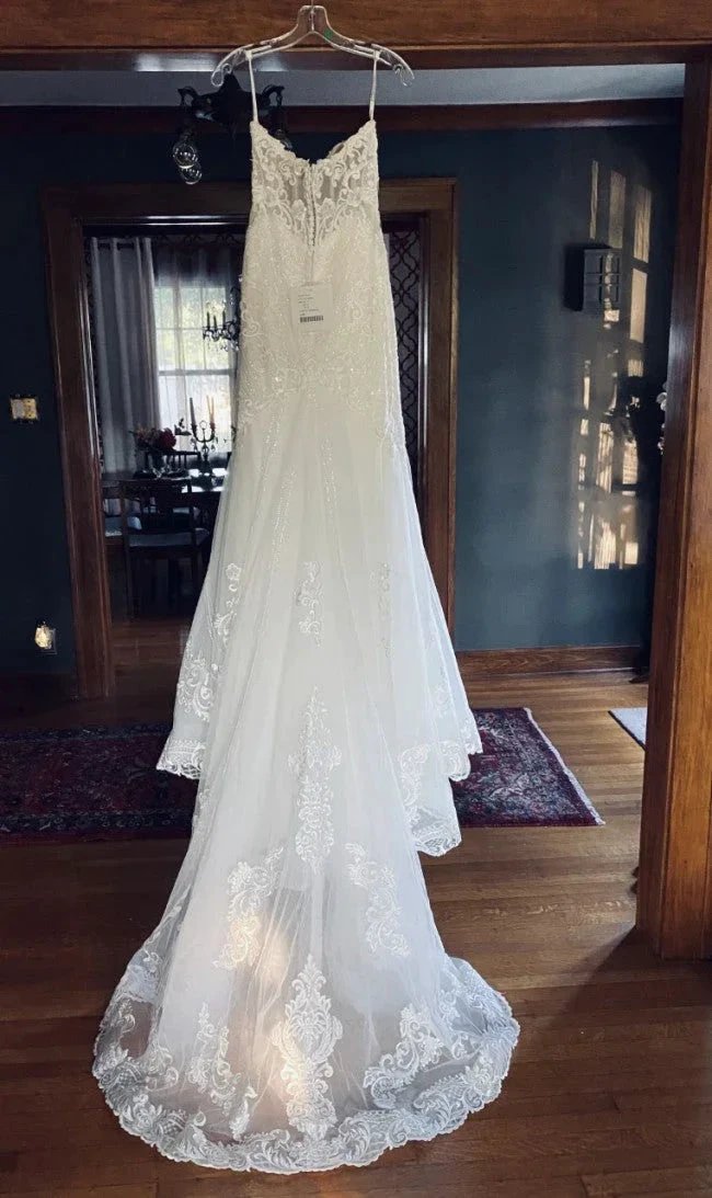 Long Mermaid Sweetheart Tulle Chapel Train Wedding Dress by BIZTUNNEL