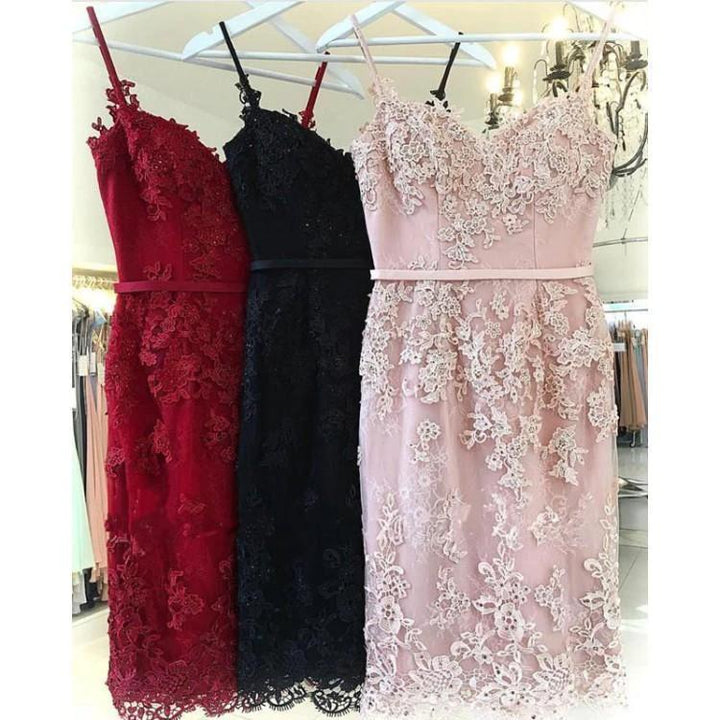 Mermaid Sweetheart Straps Lace Short Prom Dresses Homecoming Dresses PD086 by pgmdress