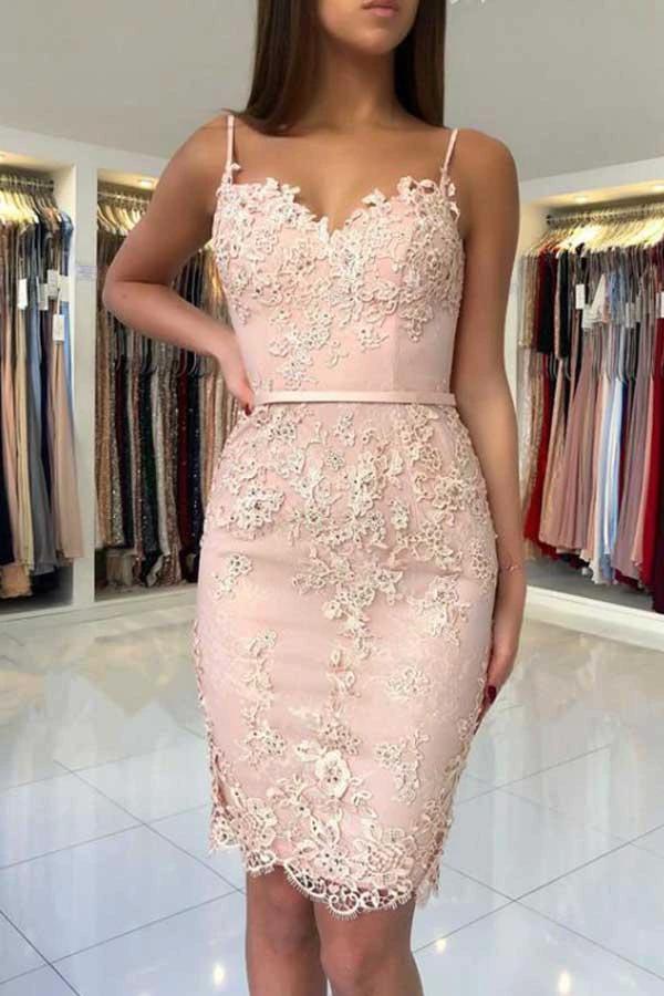 Mermaid Sweetheart Straps Lace Short Prom Dresses Homecoming Dresses PD086 by pgmdress