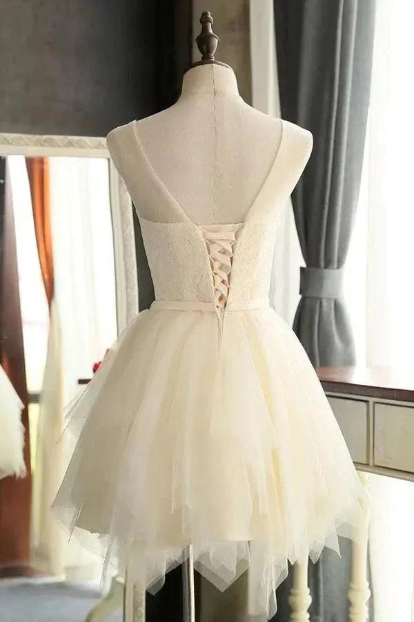Mini Charming Tulle Short Prom Dresses Homecoming Dresses PG127 by pgmdress