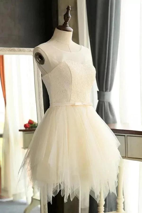 Mini Charming Tulle Short Prom Dresses Homecoming Dresses PG127 by pgmdress