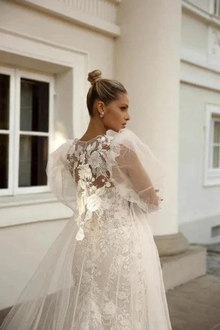 Noble sweetheart sleeveless mermaid lace Wedding dresses by misshow.com