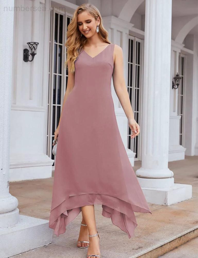 Sunnderly Chiffon Plus Size Mother of Bride Dresses with Jacket Formal Dresses for Wedding SY28073 by numbersea