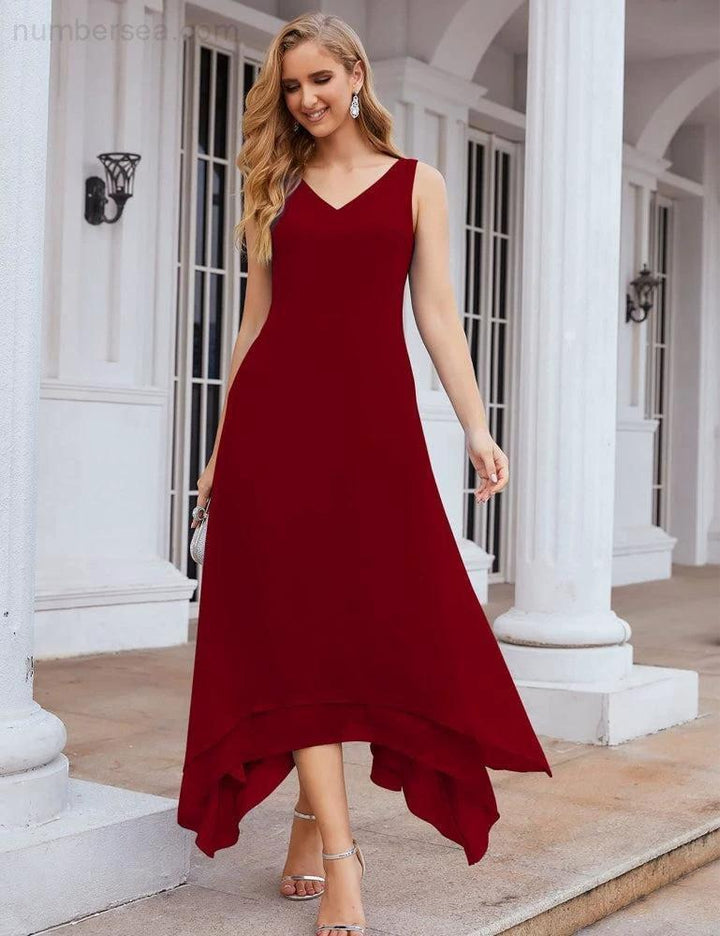 Sunnderly Chiffon Plus Size Mother of Bride Dresses with Jacket Formal Dresses for Wedding SY28073 by numbersea