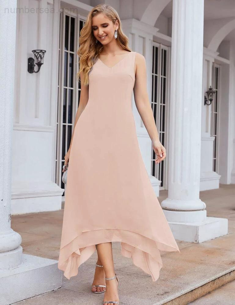 Sunnderly Chiffon Plus Size Mother of Bride Dresses with Jacket Formal Dresses for Wedding SY28073 by numbersea