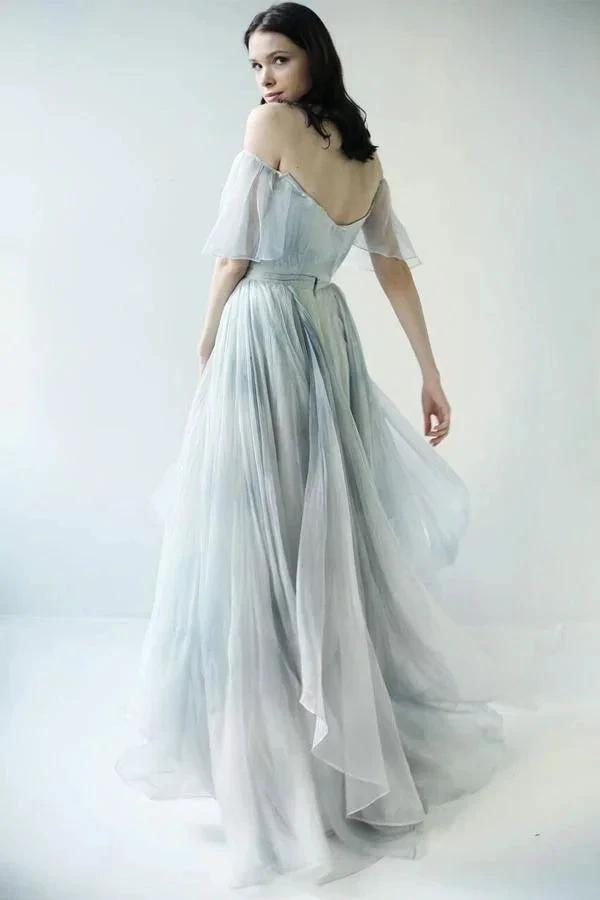 Off Shoulder Unique Design Most Popular Long Prom Dresses Bridal Gowns WD500 by pgmdress