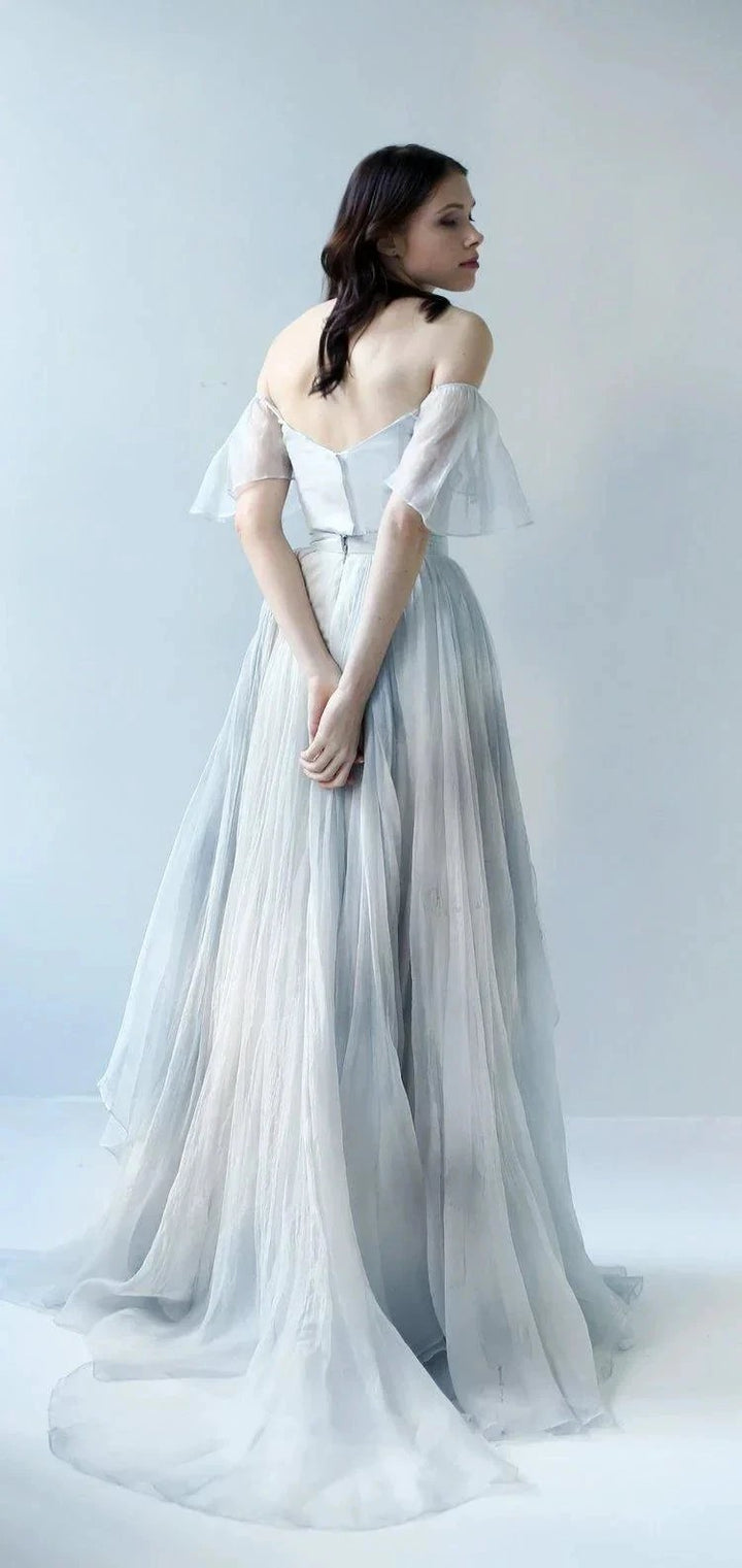 Off Shoulder Unique Design Most Popular Long Prom Dresses Bridal Gowns WD500 by pgmdress