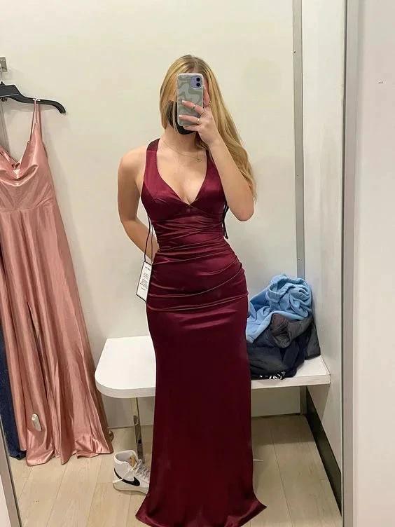Charming Mermaid V Neck Evening Dress Sexy Formal Gown Y628 by simplepromdress