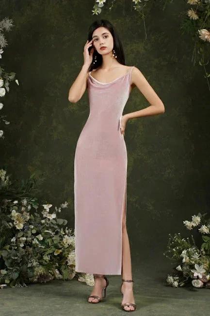 Purple Spaghetti Straps Sleeveless Mermaid Prom Dresses by misshow.com