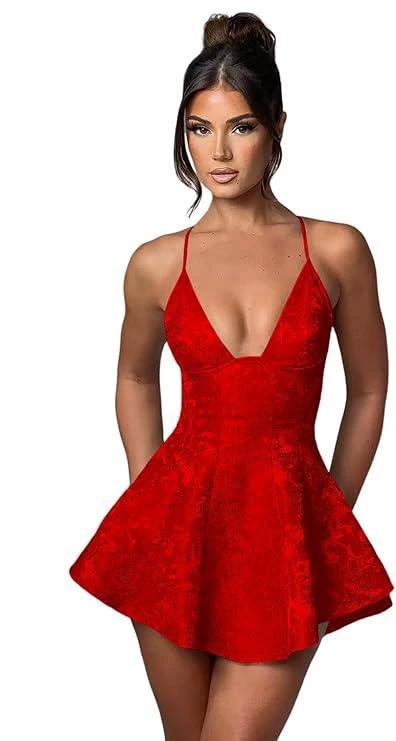 Short A-line Halter Backless Homecoming Dress Satin Ruffle Jacquard Party Dresses by Biztunnel