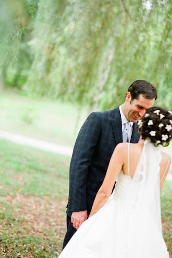 Spaghetti Straps Floor-Length Ivory Wedding Dress With Lace WD117 by pgmdress