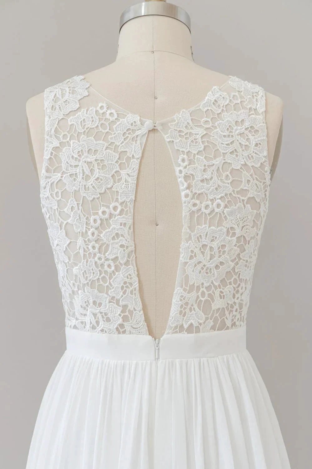 Straps Lace A-line Boho Wedding Dress by BIZTUNNEL