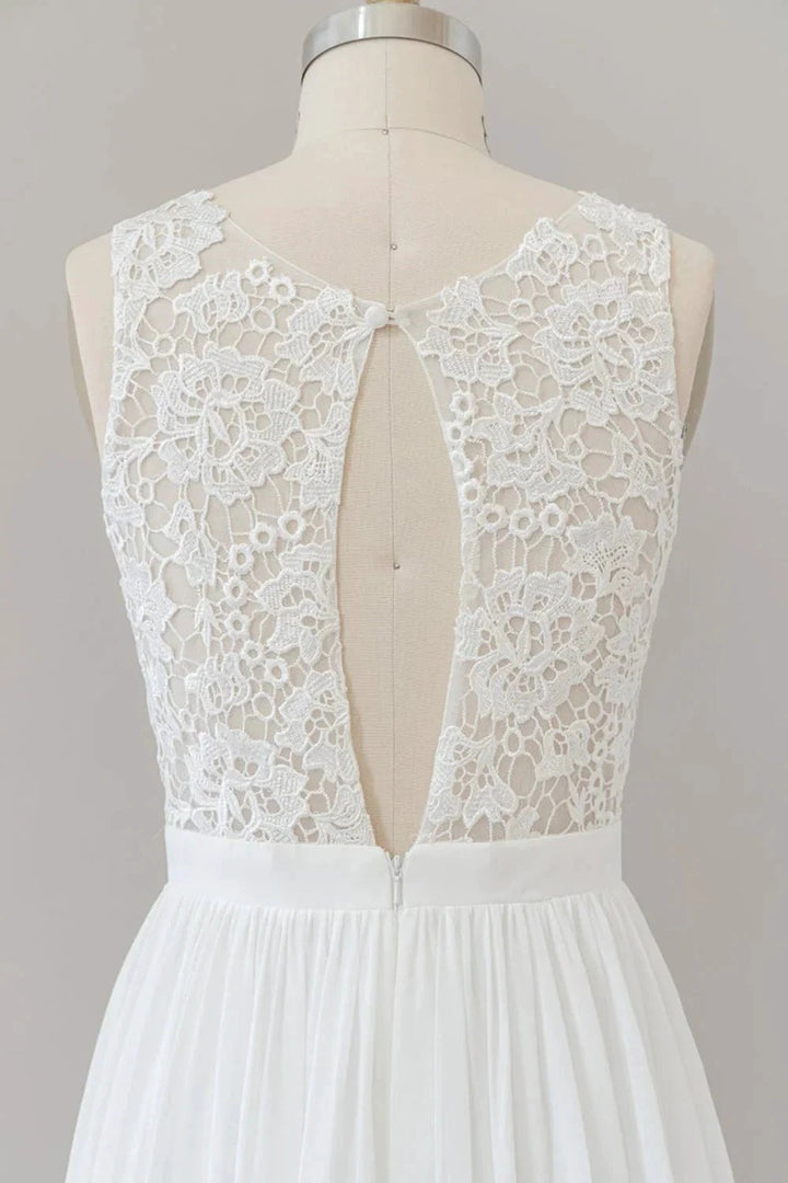 Straps Lace A-line Boho Wedding Dress by BIZTUNNEL