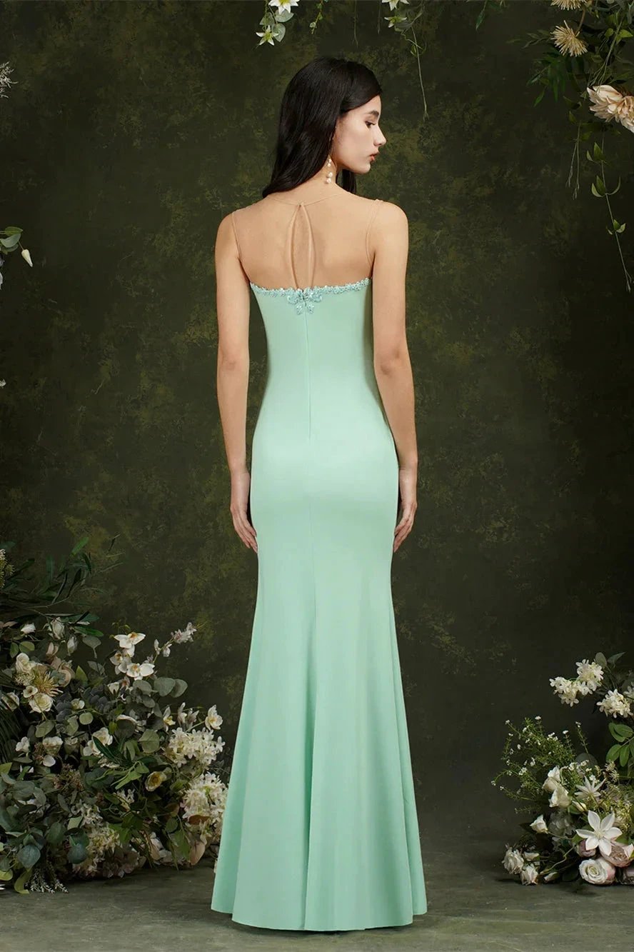Sweetheart Floral Lace Tulle Mermaid Long Prom dress by misshow.com