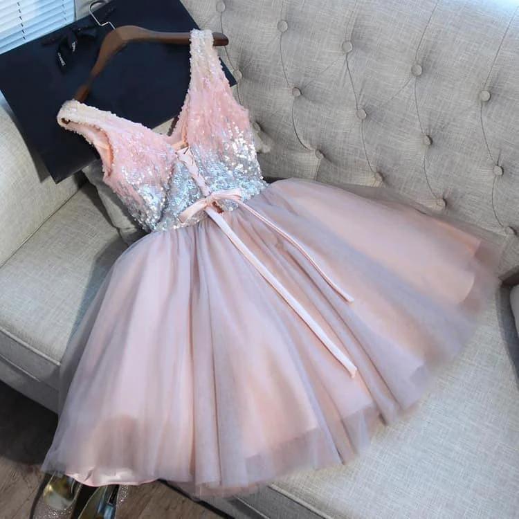 Tulle Homecoming Dress Sexy A-line Short Prom Dress Party Dress PD363 by pgmdress