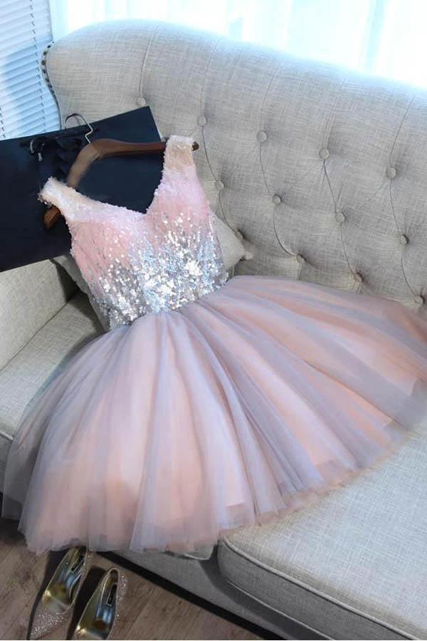 Tulle Homecoming Dress Sexy A-line Short Prom Dress Party Dress PD363 by pgmdress