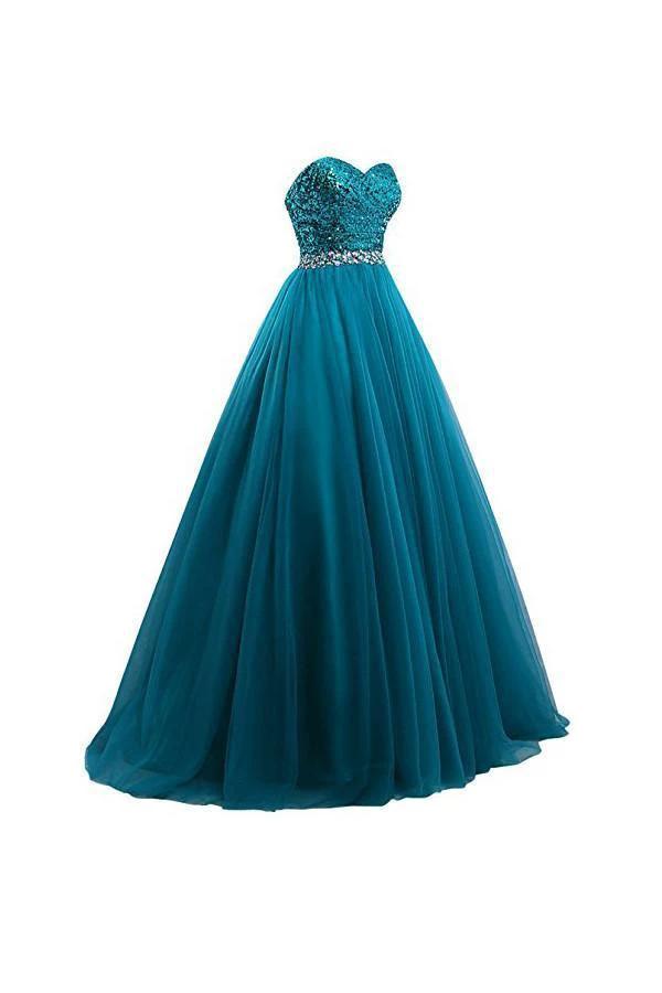 Tulle Sequin Ball Gown Prom Dresses Evening Gown PG254 by pgmdress